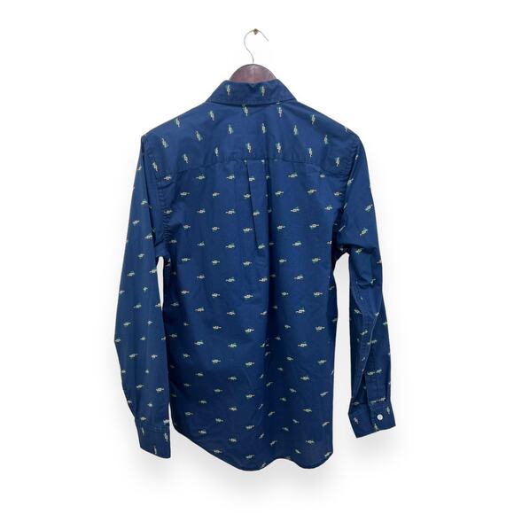 St. John’s Bay Christmas Tree Print Button Down Shirt Size Mens Small - Picture 2 of 3